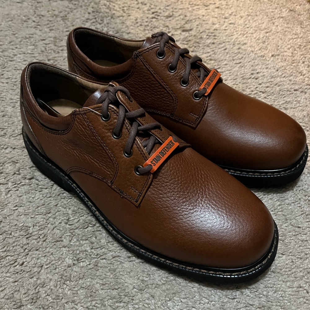 Dockets Brown Leather Men's Shoes